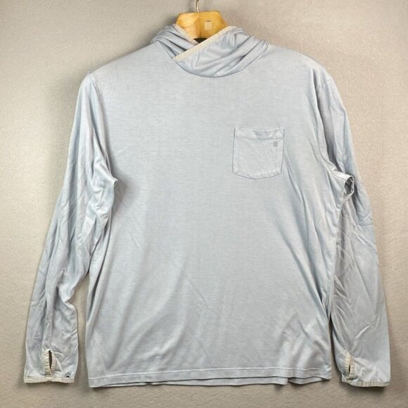 Free Fly Sweaters - Free‎ Fly Performance Top Womens L Blue Hooded Comfort On Adventure Light Weight